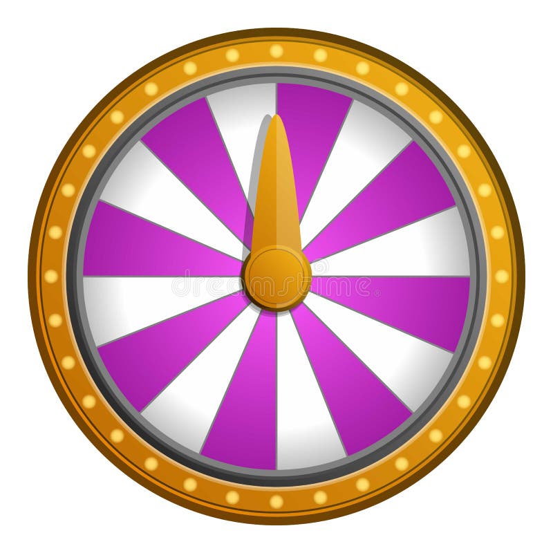 Pink white wheel fortune icon. Cartoon of pink white wheel fortune vector icon for web design isolated on white background. Pink white wheel fortune icon. Cartoon of pink white wheel fortune vector icon for web design isolated on white background