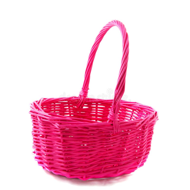 4+ Empty pink wicker basket isolated Free Stock Photos StockFreeImages