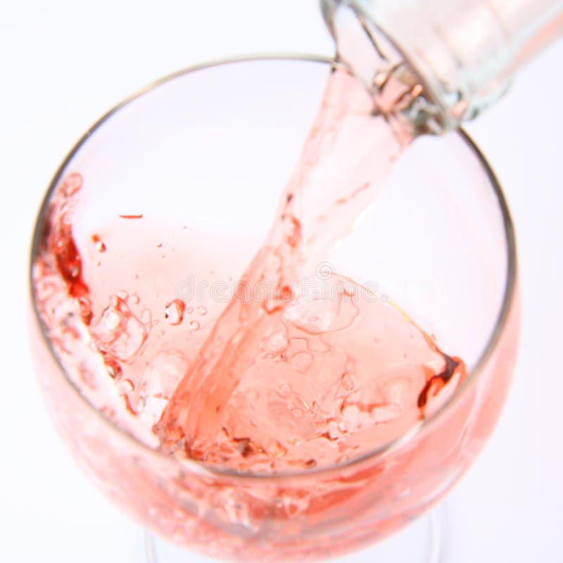 Download Pink wine being poured stock photo. Image of crystal - 14864102
