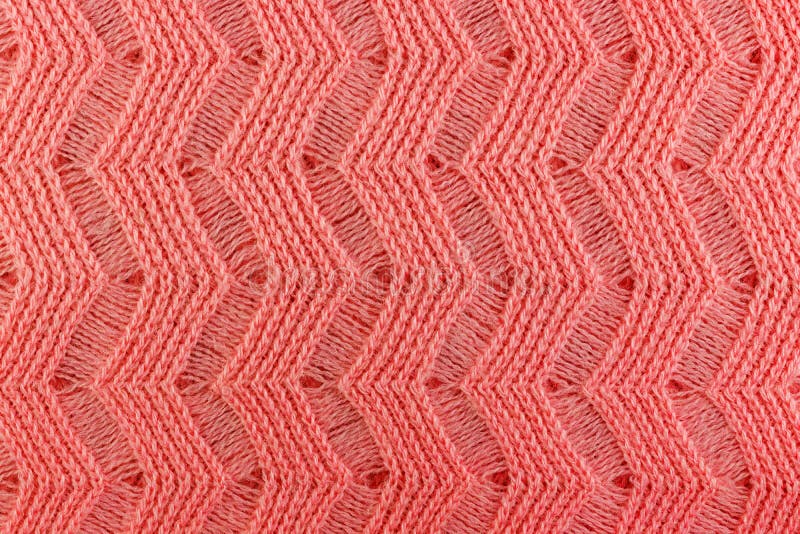 Pink Wool Knitted Texture Closeup. Natural Wool Fabric Background Stock