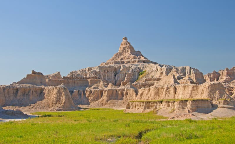 Pinnacle over the Badlands royalty free stock images