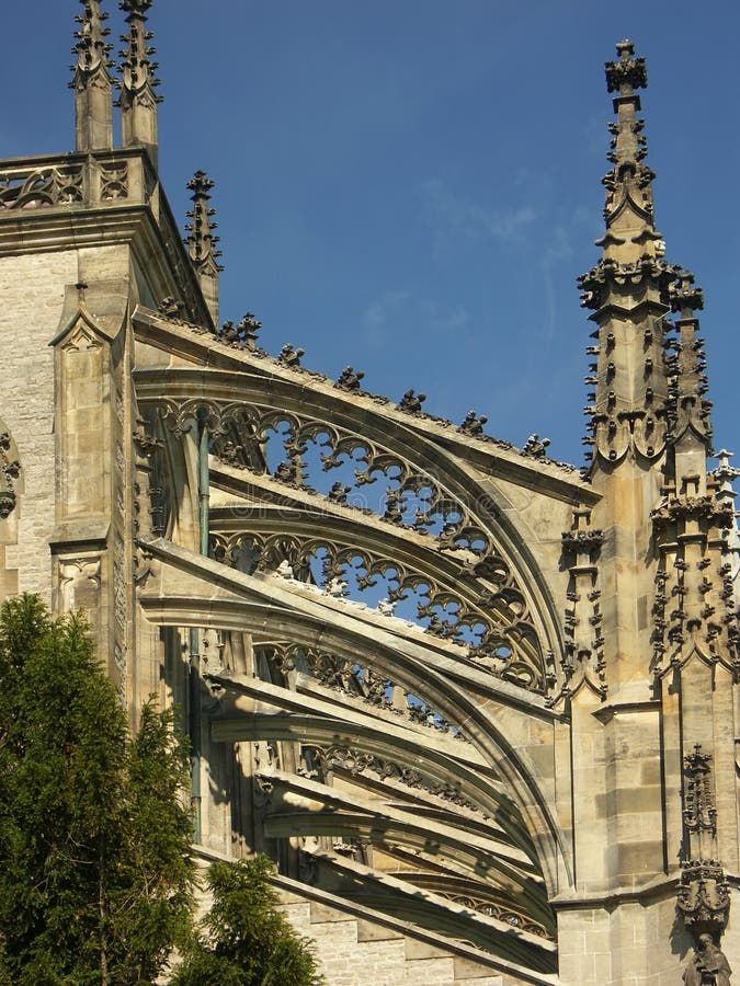 Pinnacles and flying buttresses