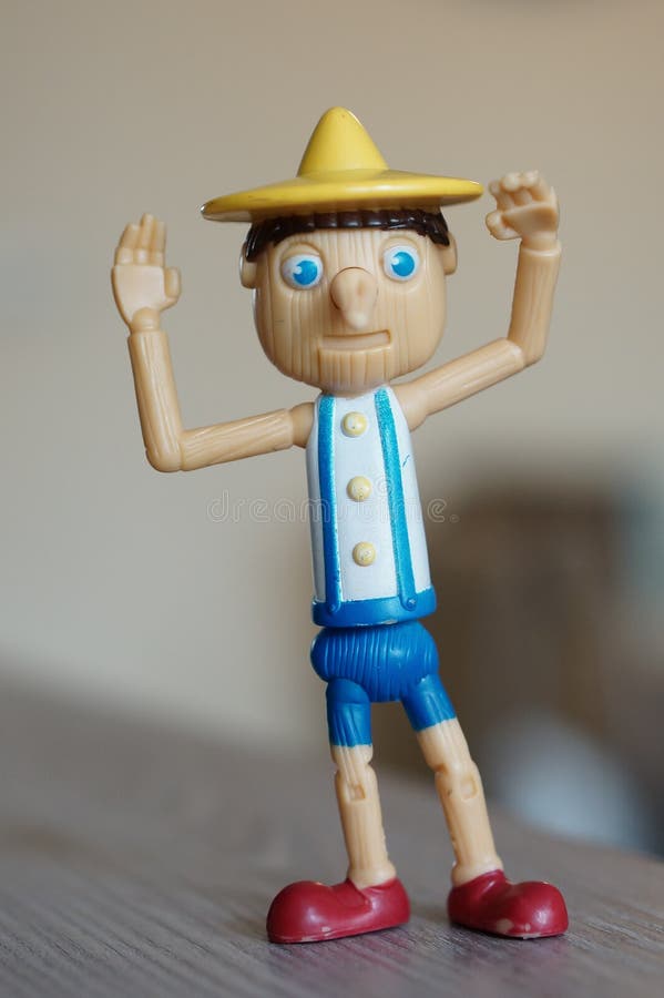 Pinocchio Plastic Toy Figurine Editorial Stock Image Image of