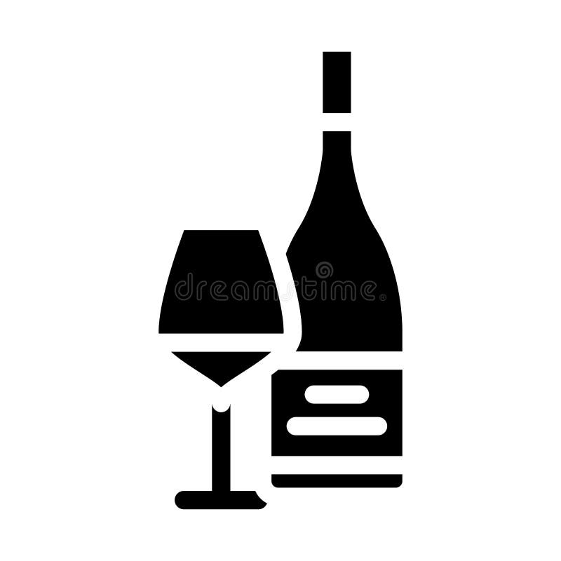 Pinot noir red wine glyph icon vector illustration stock illustration