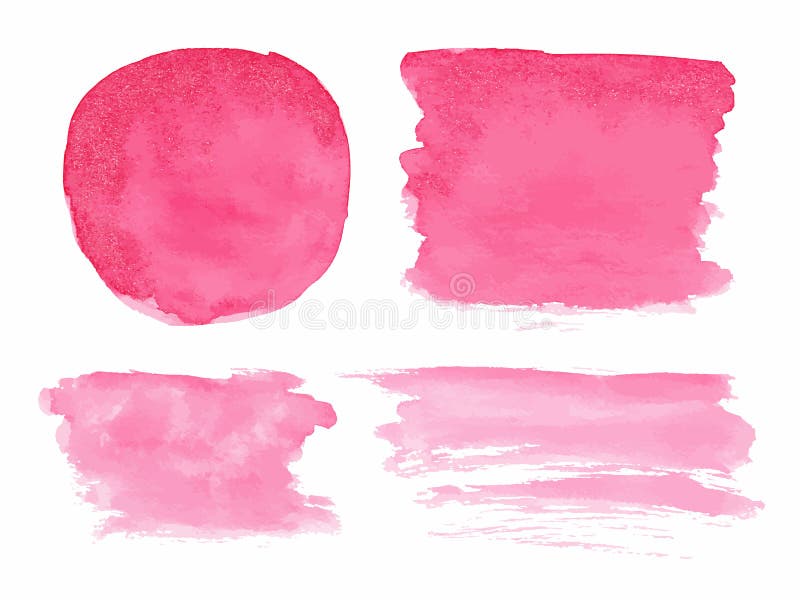 Pinselstriche in Aquarellfarbe isoliert lizenzfreie abbildung
