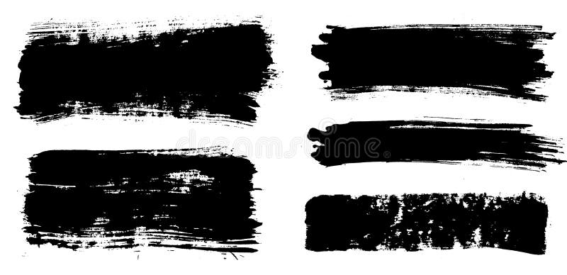 Pinselstriche Pinselset für Vektor Grunge-Designelemente stock abbildung