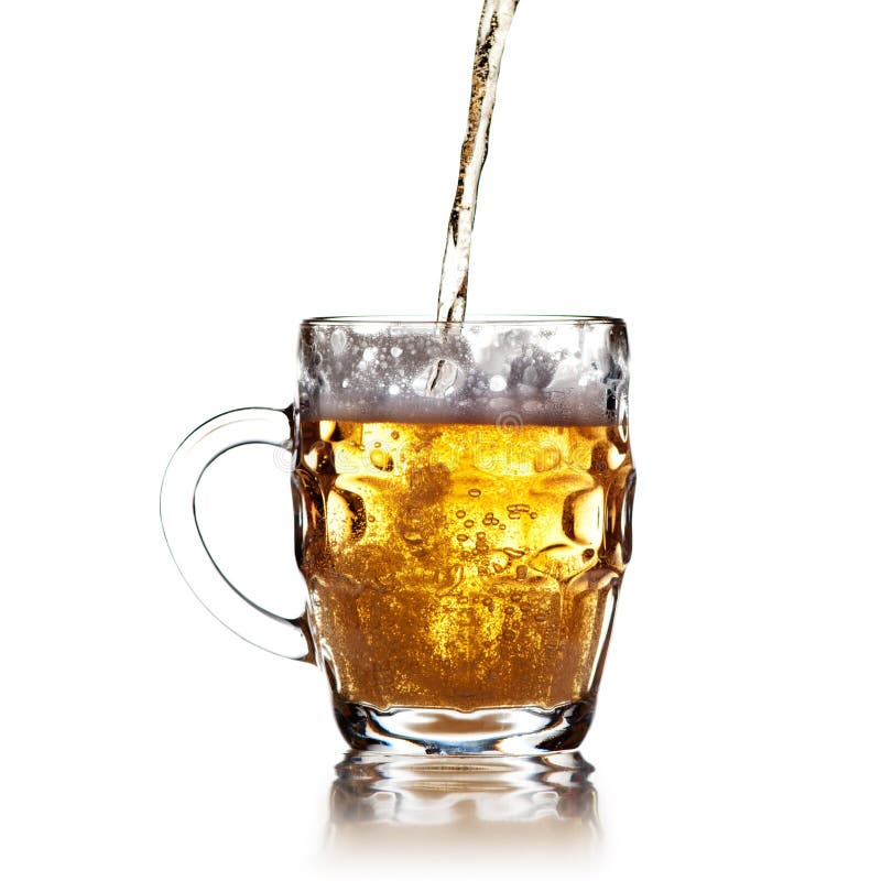 Pint mug of beer stock photo. Image of refreshment, glass 14258398