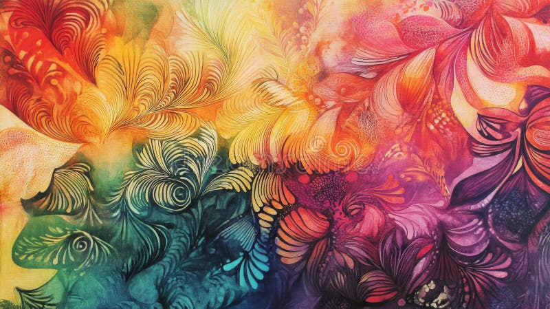 Pintado abstrato de color de agua vibrante ilustración del vector