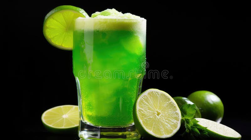 Pinte à bière verte rafraîchissante illustration stock
