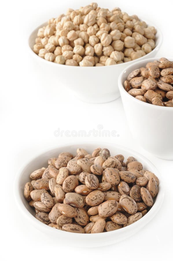 Pinto bean and garbanzo stock image. Image of bean, vegetarian 44347615
