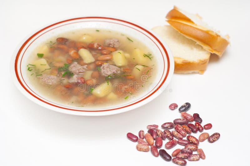 Pinto beans soup stock image. Image of potato, homemade 20847053