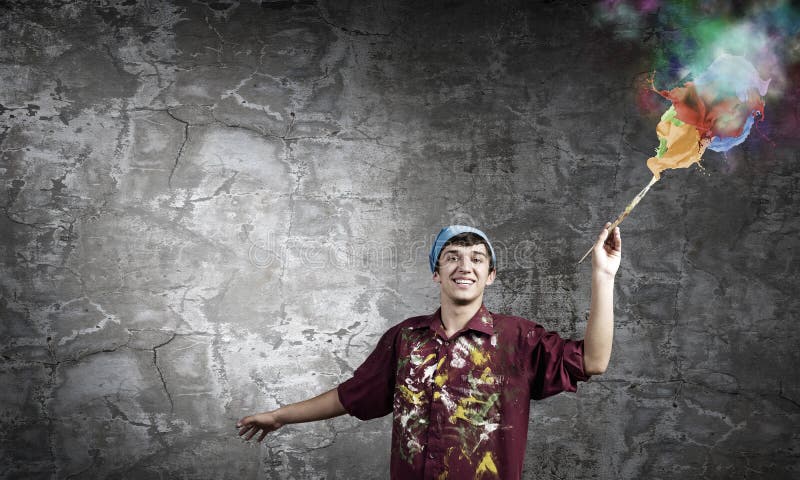 Pintor del hombre imagen de archivo. Imagen de libertad - 43740779