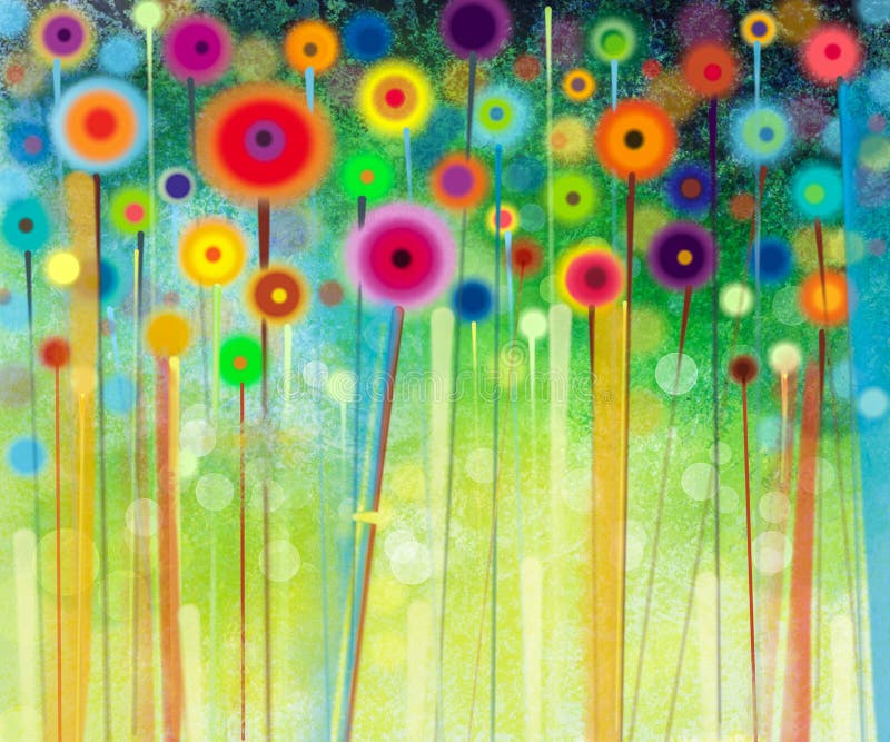 Pintura abstrata da aquarela da flor ilustração royalty free Pintura abstrata da aquarela da flor ilustração royalty free