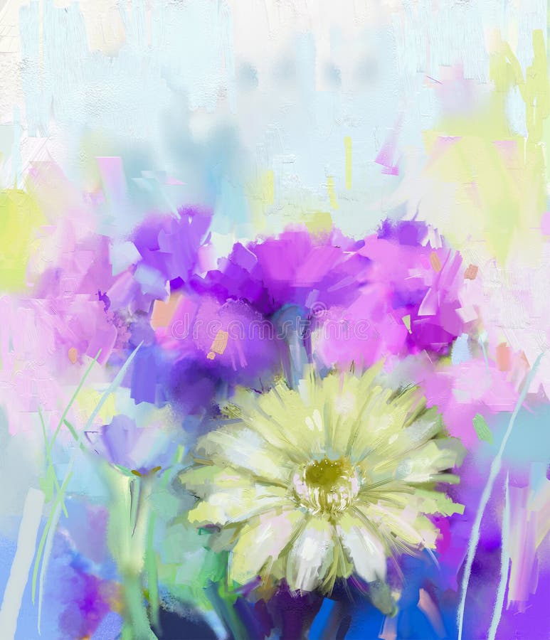 Pintura abstrata da flor do Gerbera ilustração royalty free Pintura abstrata da flor do Gerbera ilustração royalty free