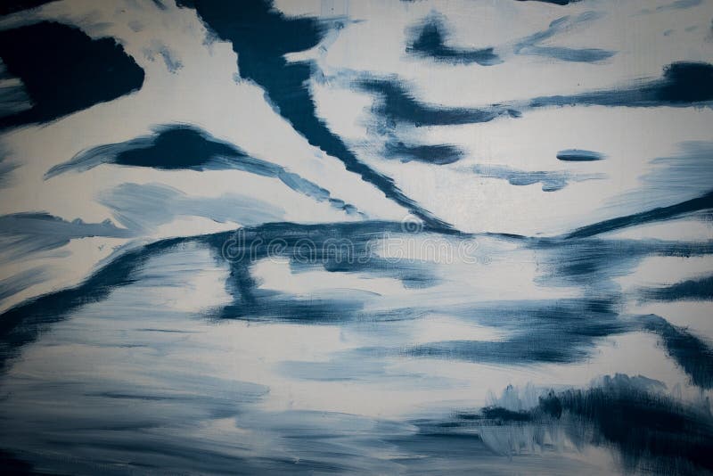 Pintura azul abstrata foto de stock royalty free