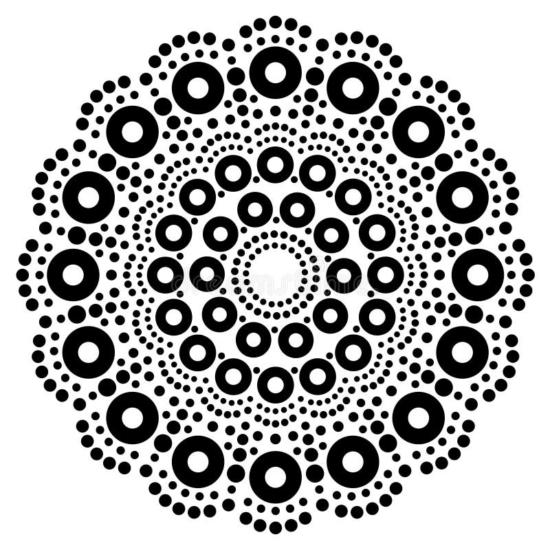 Pintura bohemia del punto de la mandala, arte aborigen del punto, ilustración del vector Pintura bohemia del punto de la mandala, arte aborigen del punto, ilustración del vector