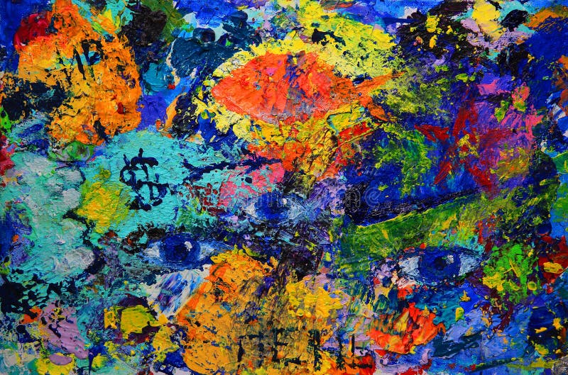 Pintura da arte abstrata ilustração do vetor