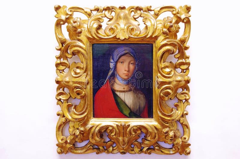 Pintura do retrato do óleo de uma menina foto de stock royalty free Pintura do retrato do óleo de uma menina foto de stock royalty free