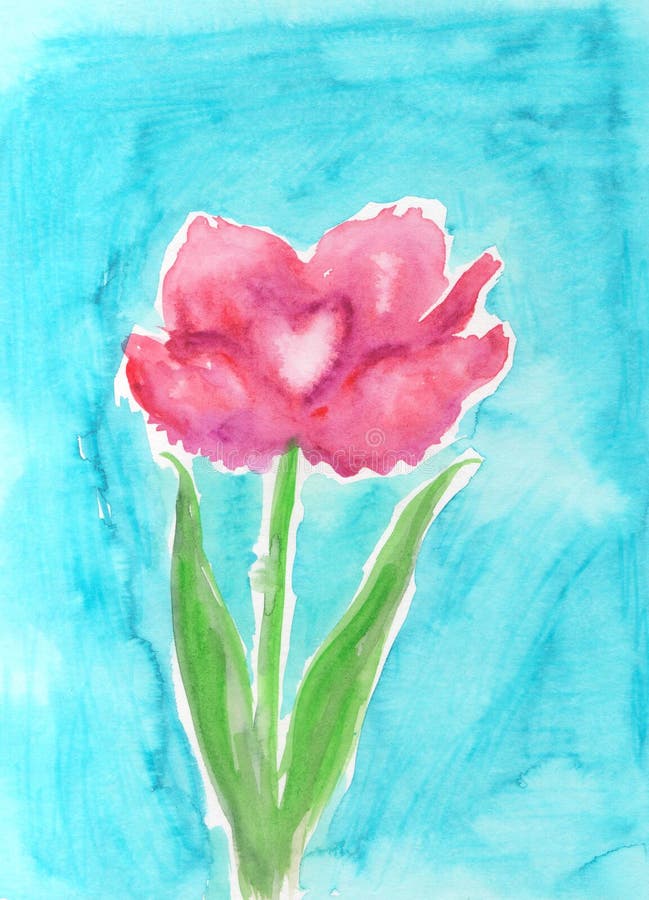 Pintura floral abstracta de la acuarela stock de ilustración Pintura floral abstracta de la acuarela stock de ilustración
