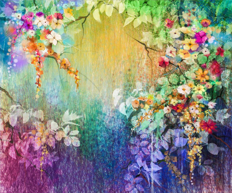 Pintura floral abstracta de la acuarela ilustración del vector Pintura floral abstracta de la acuarela ilustración del vector