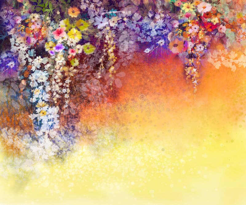 Pintura floral abstrata da aquarela ilustração stock Pintura floral abstrata da aquarela ilustração stock