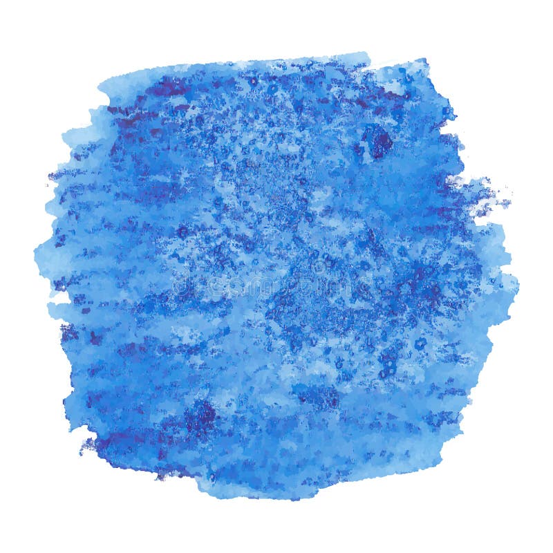 Pintura pintado à mão da aquarela do vetor - mancha colorida azul profunda da sarja de Nimes das calças de brim isolada no fundo ilustração stock Pintura pintado à mão da aquarela do vetor - mancha colorida azul profunda da sarja de Nimes das calças de brim isolada no fundo ilustração stock