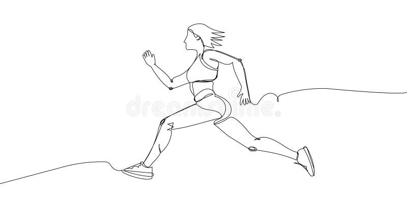 Vetores de Um Desenho De Linha Do Atleta Correndo Rápido e mais imagens de  Correr - Correr, Arte Linear, Contorno - iStock