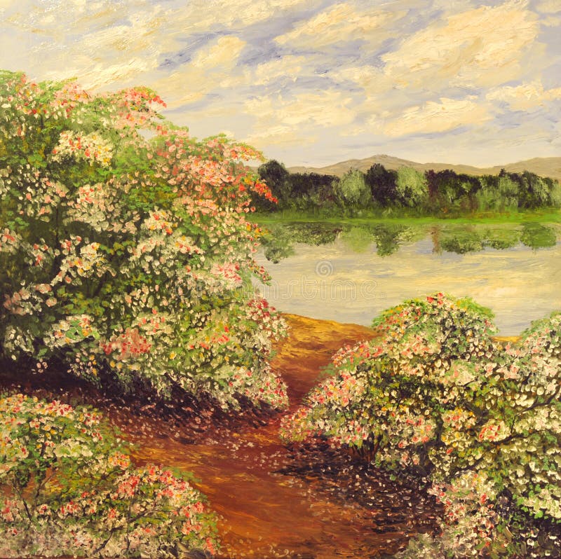 Pintura a óleo foto de stock