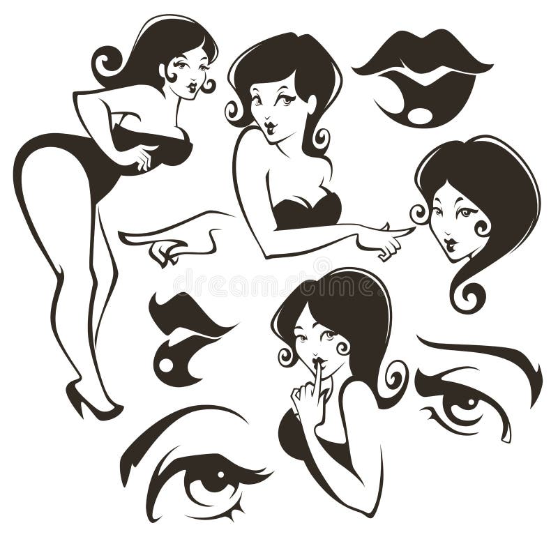 pinup girl clipart