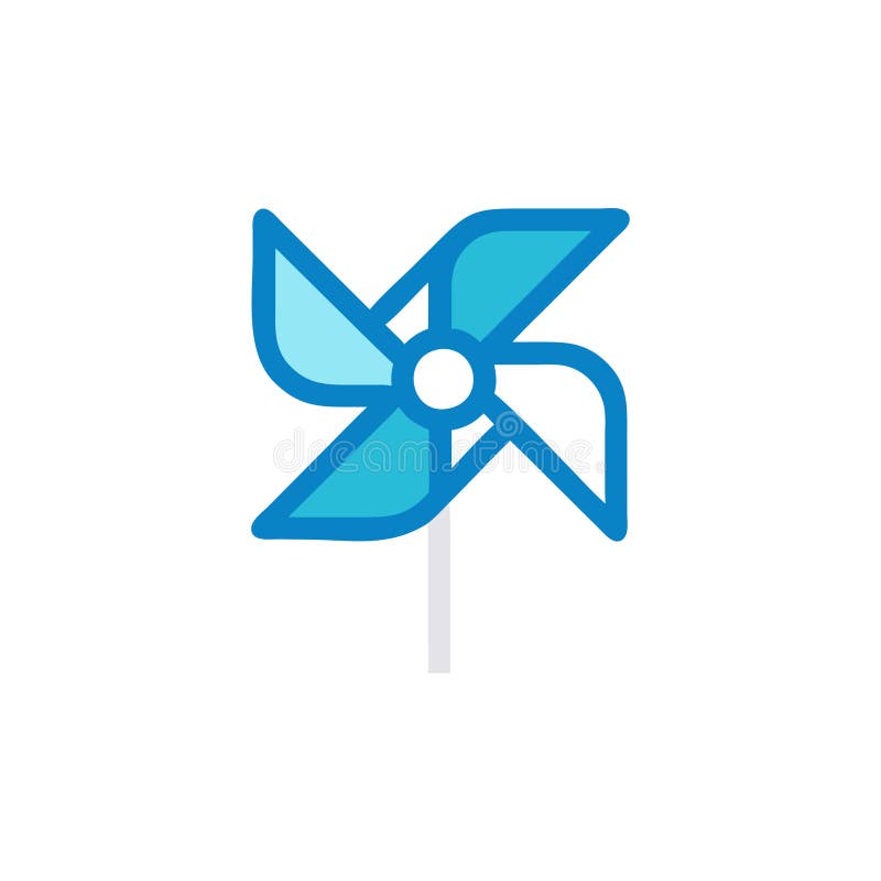 Pinwheel Icon for Playful Themes vector illustration