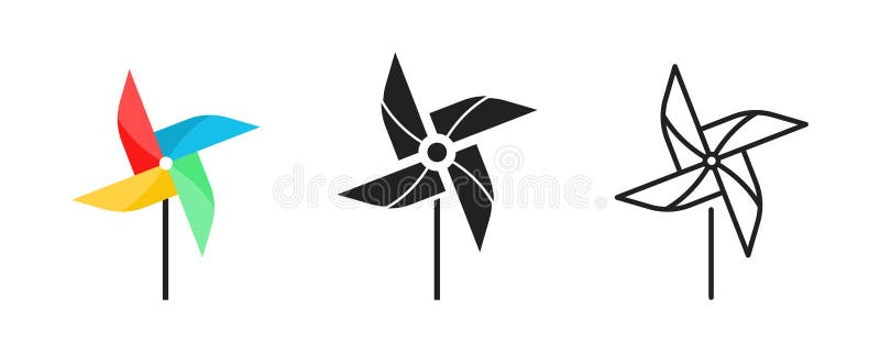 Pinwheel icon set. Vector illustration vector illustration