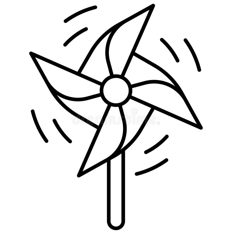 Pinwheel icon, Summer vacation related vector stock illustration