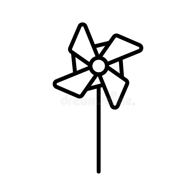 The pinwheel icon vector illustration stock illustration