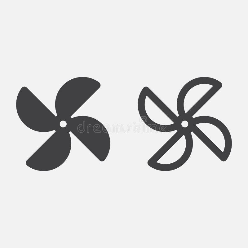 Pinwheel icon vector isolated on white. vector illustration