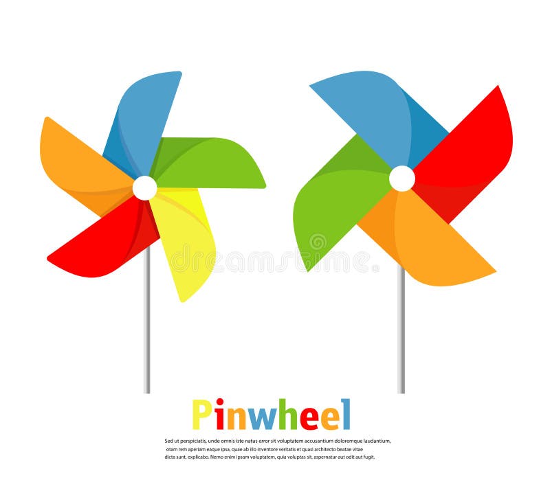 Pinwheel icon vector set illustration royalty free illustration