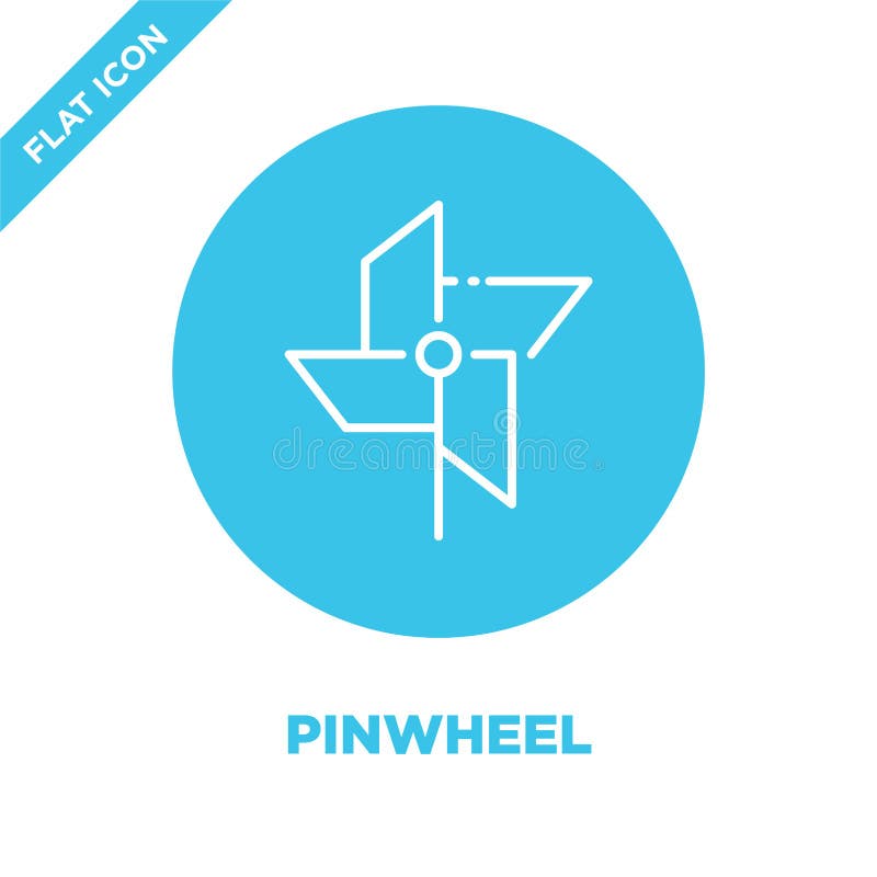 Pinwheel icon vector. Thin line pinwheel outline icon vector illustration. pinwheel symbol for use on web and mobile apps, logo royalty free illustration