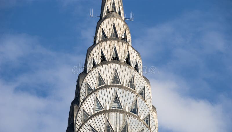 Pináculo do edifício de Chrysler imagem de stock Pináculo do edifício de Chrysler imagem de stock