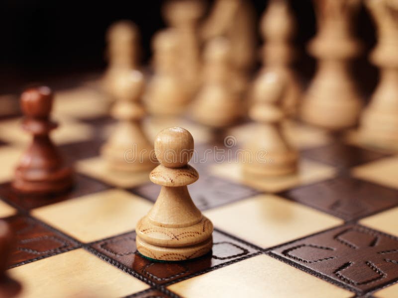 Pionek na chessboard