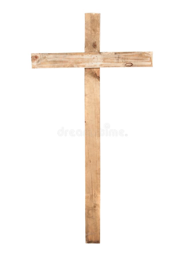 Pionowy drewniany krzyż