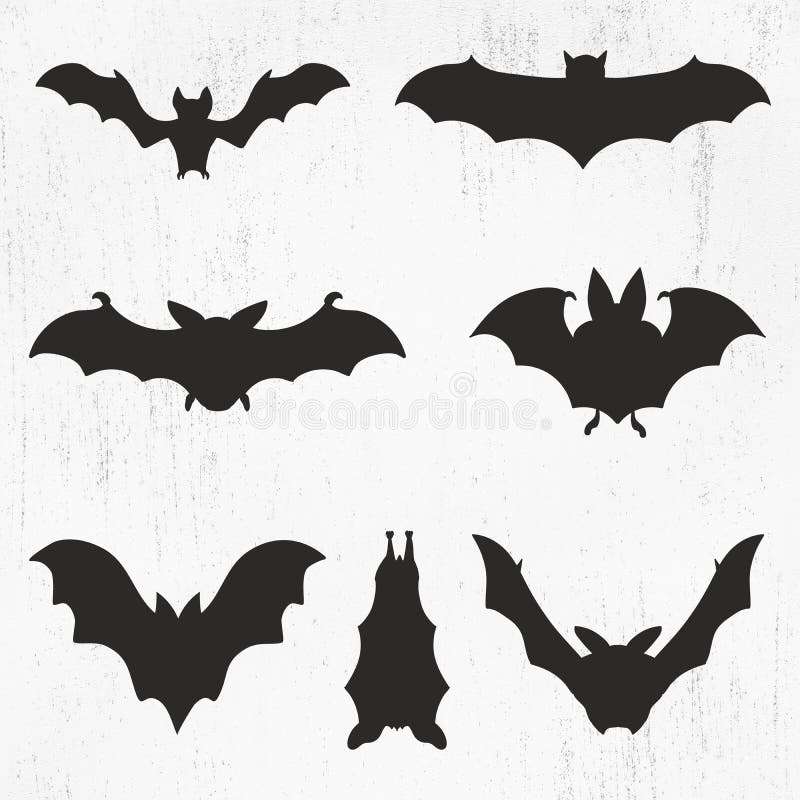 Pioppo pipistrello pipistrello pioppo silhouette pipistrelli pipistrelli alloween royalty illustrazione gratis