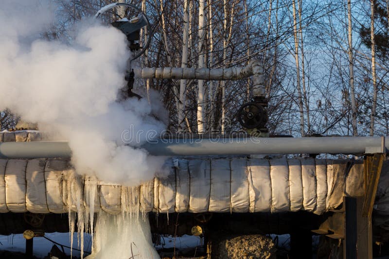 Pipe Breakage Running Hot Water Stock Photo Image of pipe, disaster