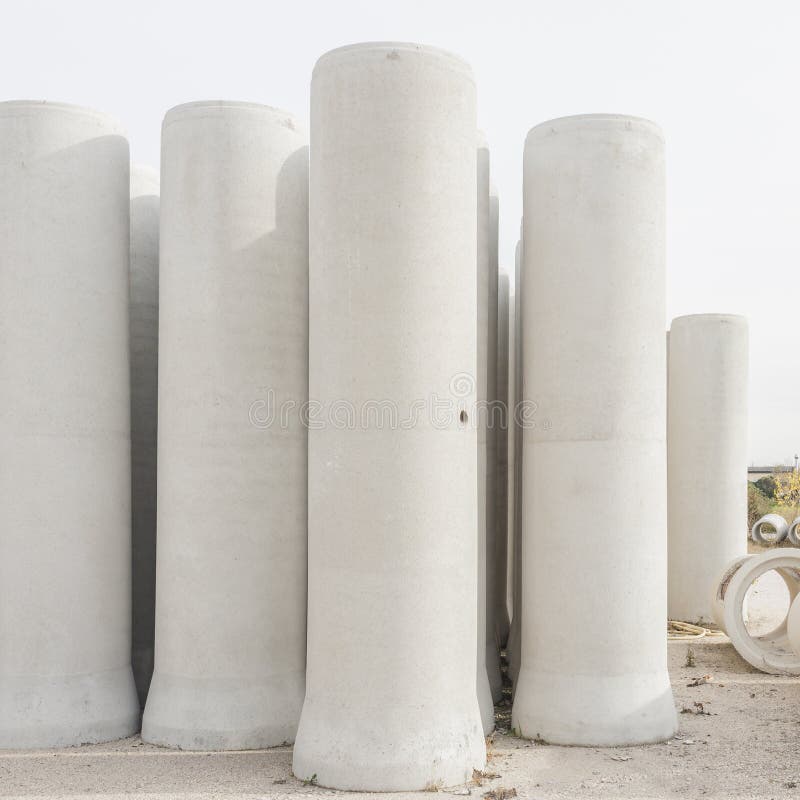 Pipe of Cement for the Building Trade Stock Image Image of concrete, pile 70652383