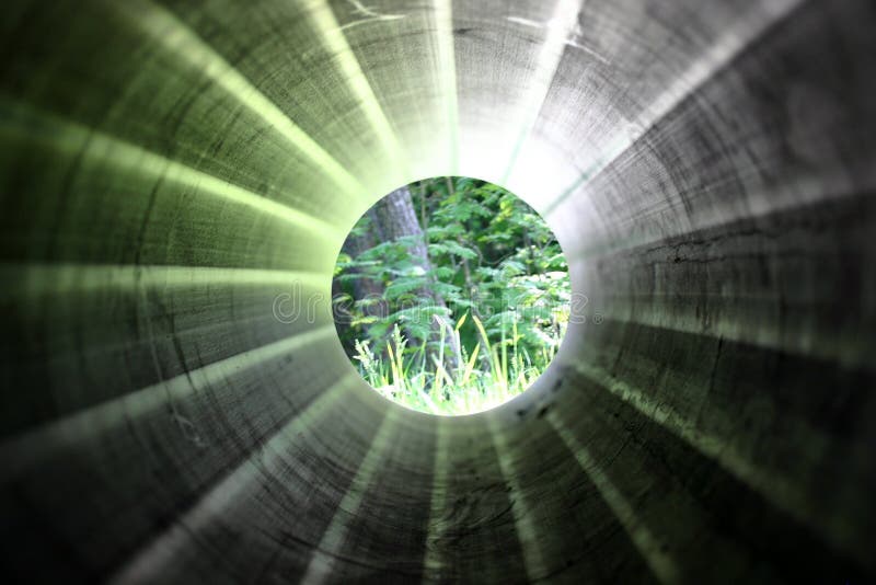 Pipe dreams stock image. Image of trees, hole, light, pipe 148881