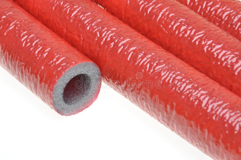 Pipe Insulation on Hot Water Pipes Stock Image Image of insulation
