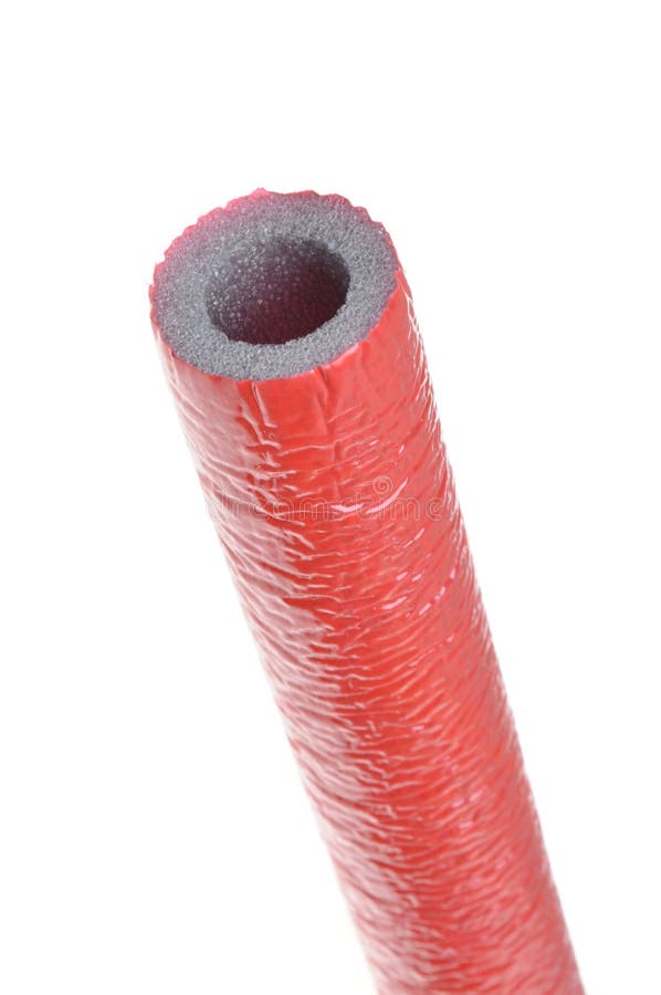 Pipe Insulation on Hot Water Pipes Stock Photo Image of plastic