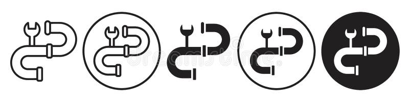 Pipe Repair Icon vector set collection for web stock illustration