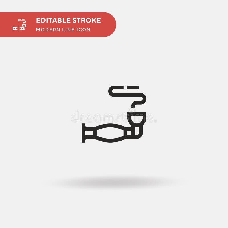 Pipe Simple vector icon. Illustration symbol design template for web mobile UI element. Perfect color modern pictogram on editable vector illustration