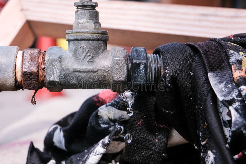 Water leaking stock image. Image of sink, damage, leakage 176747003