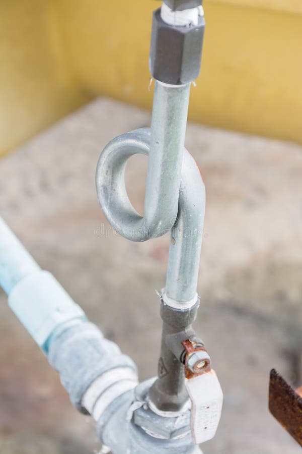 Pipe water pressure gauge. stock photo. Image of measurement 58834722