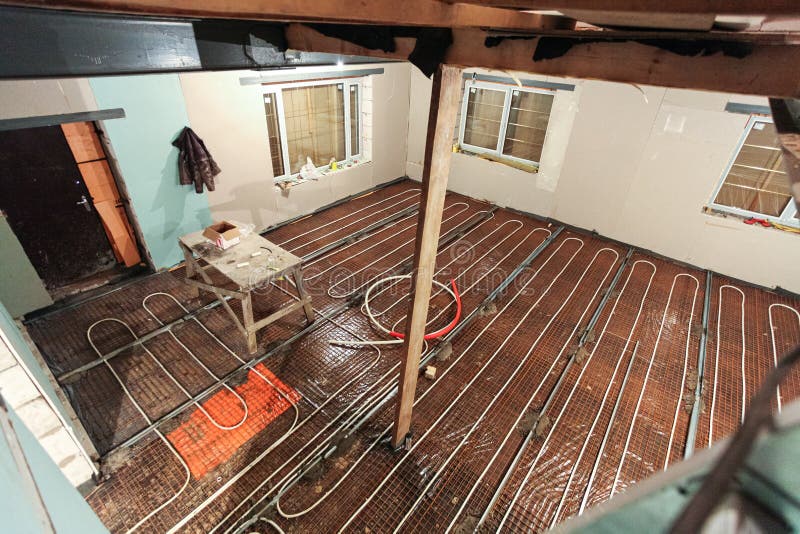 Pipefitter Installing System of Heating or Underfloor Heating